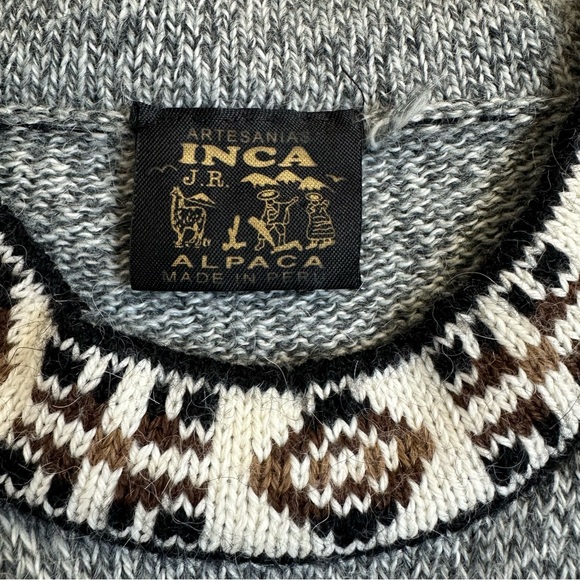 Artesanias Inca J.R. Alpaca Wool Sweater Made in Peru L - Picture 10 of 11
